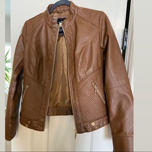 NWOT Faux leather motorcycle jacket